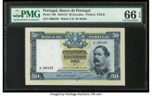 Portugal Banco de Portugal 50 Escudos 28.4.1953 Pick 160 PMG Gem Uncirculated 66 EPQ. 

HID09801242017

© 2022 Heritage Auctions | All Rights Reserved...
