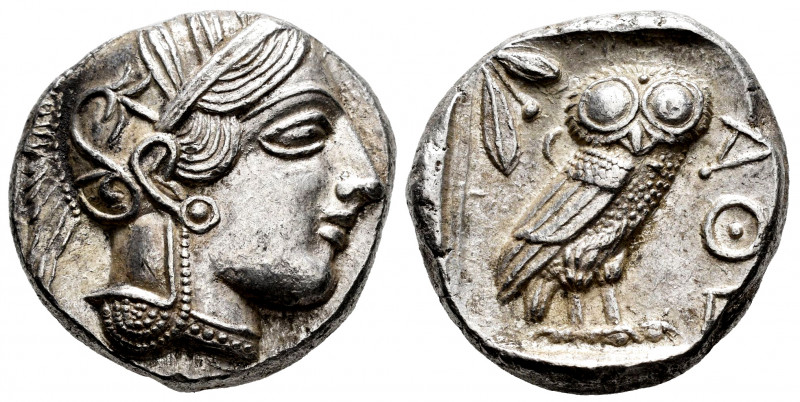 Attica. Tetradrachm. 454-404 BC. Athens. (Gc-2526). (Sng Cop-31). Anv.: Head of ...