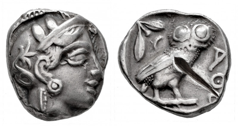 Attica. Tetradrachm. 454-404 BC. Athens. (Gc-2526). (Sng Cop-31). Anv.: Head of ...
