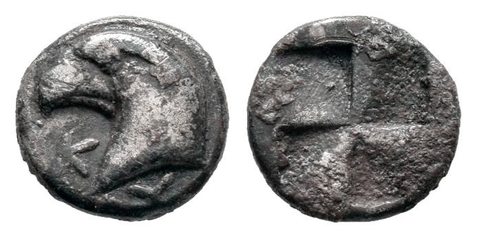 Aiolis. Kyme. Hemiobol. 450-400 BC. (Sng Cop-31/2). (Sng von Aulock-1623). Anv.:...