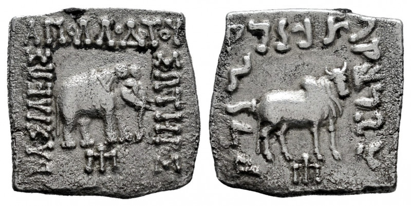 Kings of Bactria. Apollodotos I Soter. Drachm. 174-160 BC. (Sng Ans-337/43). (Bo...