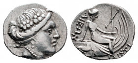 Euboia. Histiaia. Tetrobol. 196-146 BC. (Bcd-Euboia 430/1). (Hgc-4, 1525). Anv.: Wreathed head of the nymph Histiaia to right. Rev.: The nymph Histiai...