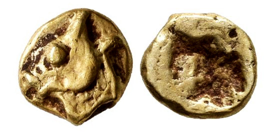 Ionia. Phokaia. 1/48 stater. 625/0-522 BC. (Sng von Aulock-7946 var). El. 0,30 g...