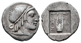 Lycia. Masikytes. Hemidrachm. 35-30 BC. (Troxell-Lycia 103). (Rpc-3304). (Sng von Aulock-4335). Anv.: Head of Apollo right, wearing taenia. Rev.: Kith...