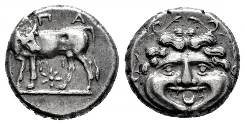 Mysia. Parion. Hemidrachm. Century IV BC. (Sng Bnf-1368/70). Anv.: Bull standing...
