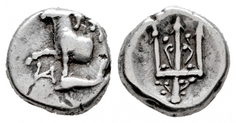 Thrace. Byzantion. Hemidrachm. 387-340 BC. (SNG BM Black Sea-12). (Schönert-Geis...