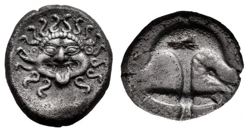 Thrace. Apollonia Pontika. Drachm. 450-400 BC. (SNG BM Black Sea-150). Anv.: Upr...