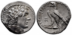 Ptolemaic Kings of Egypt. Ptolemy VI Philometor. Tetradrachm. Year 87 = 176/5 BC. Cyprus. (Mørkholm-Ptolemaic 131/5 var). (DCA-73). Anv.: Diademed hea...