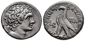 Ptolemaic Kings of Egypt. Kleopatra III and Ptolemy IX Soter II (Lathyros). Tetradrachm. RY 2 = 116/5 BC. Alexandria. (Svoronos-1660). (Sng Cop-348). ...