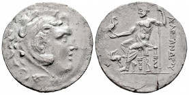 Kingdom of Macedon. Alexander III, "The Great". Tetradrachm. 336-323 BC. Alabanda. (Price-2461). Anv.: Head of Herakles right, wearing lion skin. Rev....