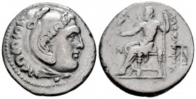 Pamphylia. Perge. Tetradrachm. CY 18 = 204/3 BC. In the name and types of Alexander III of Macedon. (Price-2930). (DCA-314). Anv.: Head of Herakles to...