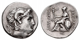 Kingdom of Thrace. Lysimachos. Tetradrachm. 305-281 BC. Uncertain mint. (SNG Berry-407). (Müller-316). Ag. 16,99 g. Controls: monogram in inner left, ...