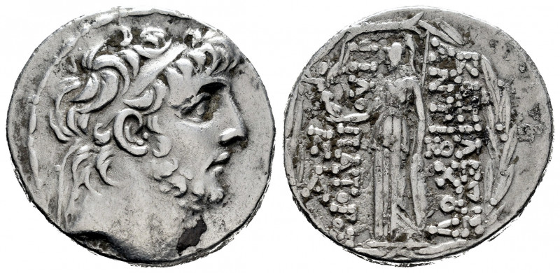 Seleukid Kingdom. Antiochos IX Eusebes Philopator Kyzikenos. Tetradrachm. 113-11...