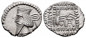 Kingdom of Parthia. Pakoros I. Drachm. 78-120 BC. Ekbatana. (Sellwood-78.4). (Shore-413). (Sunrise-439). Anv.: Diademed head to left, with long beard....