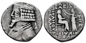Kingdom of Parthia. Phraates IV. Tetradrachm. 38/7-2 BC. Seleukeia on the Tigris. (Sellwood-52.1). (Shore-274). Anv.: Diademed bust left. Rev.: Phraat...