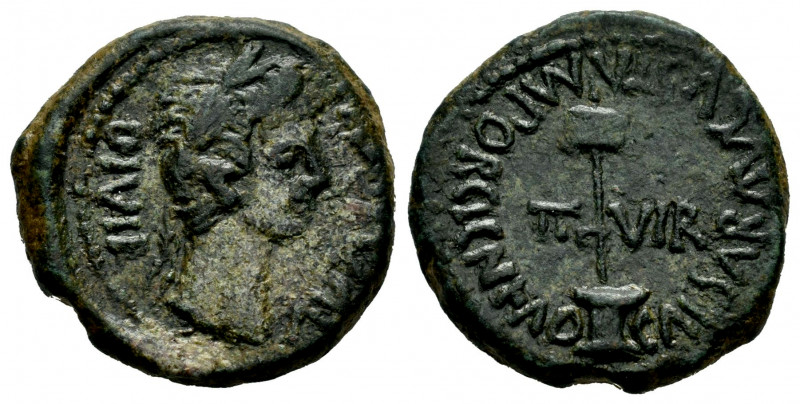 Caesaraugusta. Augustus period. Half unit. 27 BC - 14 AD. Zaragoza. (Abh-334). (...