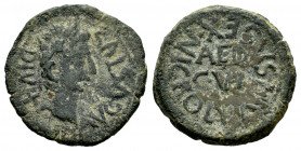 Kelse-Celsa. Augustus period. Quadrans. 27 BC - 14 AD. Velilla de Ebro (Zaragoza). (Abh-818). (Acip-3168). Anv.: AVGVSTVS. DIVI. F. Laureate head of A...