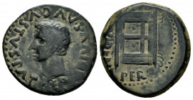 Emerita Augusta. Time of Tiberius. Unit. 14-36 AD. Mérida (Badajoz). (Abh-1052). (Acip-3399a). Anv.: DIVVS. AVGVSTVS. PATER. Laureate and radiate head...