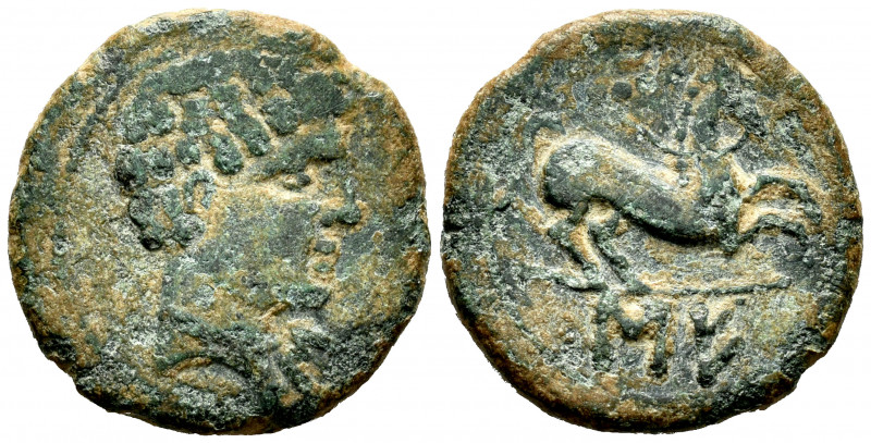 Sekaisa. Quadrans. 120-20 BC. Area of Aragon. (Abh-2149). (Acip-1556). (C-36). A...