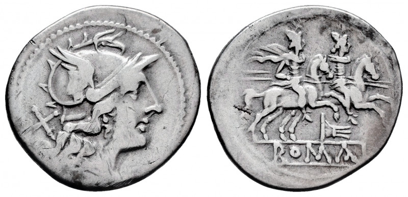 Anonymous. Denarius. 200-190 BC. Rome. (Ffc-51). (Craw-114/1). (Cal-5). Anv.: He...