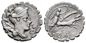 Claudia. Ti. Claudius Nero. Denarius. 79 BC. Auxiliary mint of Rome. (Rsc-5). (Ffc-567). (Craw-381/1a). (Cal-426). Anv.: Diademed bust of Diana right,...