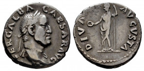 Galba. Denarius. 68-69 AD. Rome. (Ric-4). (Seaby-55). Anv.: Laureate head right. Rev.: DIVA AVGVSTA. Livia standing left, holding patera and scepter. ...