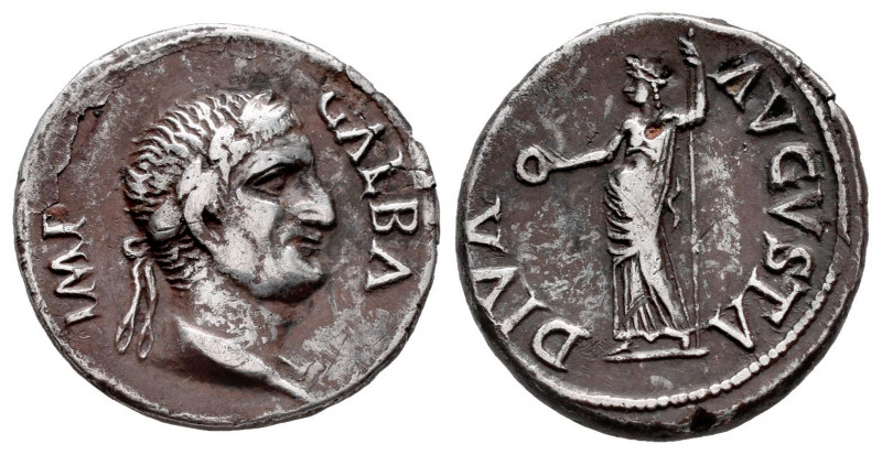 Galba. Fourée Denarius. 68 AD. Tarraco. (Ric-14). (Bmcre-167). (Rsc-43). Anv.: I...