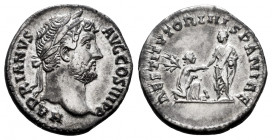 Hadrian. Denarius. 130-133 AD. Rome. "Travel series" issue. (Ric-I.3 1580). (Rsc-1260). Anv.: HADRIANVS AVG COS III P P. Laureate head right. Rev.: RE...