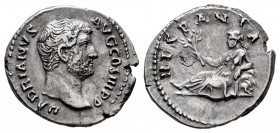 Hadrian. Denarius. 134-138 AD. Rome. (Ric-306). (Rsc-834). Anv.: HADRIANVS AVG COS III P P, bare head right. Rev.: HISPANIA, Hispania reclining left, ...