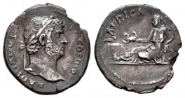 Hadrian. Denarius. 130-133 AD. Rome. (Ric-III 3, 1494). (Bmcre-816). (Rsc-138). Anv.: HADRIANVS AVG COS IIII PP, laureate head to right. Rev.: AFRICA,...