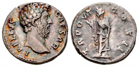 Aelius. Denarius. 137 AD. Rome. (Ric-435). (C-55). (Bmc-979). Anv.: L AELIVS CAESAR Bare head of Aelius to right. Rev.: TR POT COS II Spes advancing l...