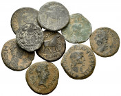 Lot of 9 coins from Ancient Hispania. Different emperors and mints: Cartago Nova, Calagurris, Celsa-Kelse, Emerita Augusta, Tarraco, Turiaso and Iulia...
