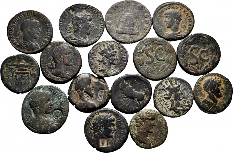 Lot of 14 coins from the Roman Empire. All are Provincial Mints mainly from Anti...