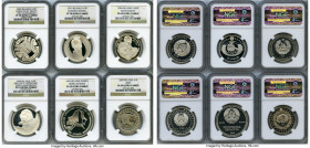 Republic 6-Piece Lot of Certified Assorted Proof Issues Ultra Cameo NGC, 1) "United Nations" Rouble 1996 - PR69 2) "Birth of A. Mitskevich - 200th Ann...