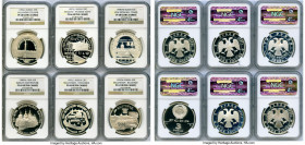 Russian Federation 10-Piece Lot of Certified Proof 3 Roubles Ultra Cameo NGC, 1) "Russian Architecture" 3 Roubles 1988-(m) - PR69 2) "Millennium - Nov...