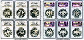 10-Piece Lot of Certified 3 Roubles NGC, 1) USSR Proof "Bolshoi Theater" 3 Roubles 1991-(l) - PR69 Ultra Cameo 2) Russian Federation "Bolshoi Ballet" ...