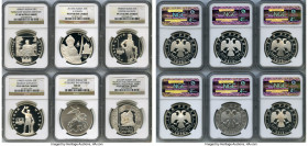 Russian Federation 10-Piece Lot of Certified 3 Roubles NGC, 1) Proof "Fedor Schalyapin" 3 Roubles 1993-(m) - PR68 Ultra Cameo 2) Proof "Russian Sosave...