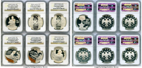 Russian Federation 10-Piece Lot of Certified Proof 3 Roubles Ultra Cameo NGC, 1) "WWII - Order of Glory" 3 Roubles 2000-(sp) - PR69 2) "Battle of Kuli...
