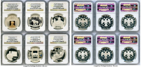 Russian Federation 10-Piece Lot of Certified Proof 3 Roubles Ultra Cameo NGC, 1) "Tretyakov State Gallery 150th Anniversary" Gilt 3 Roubles 2006-(sp) ...