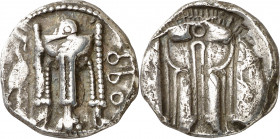 (480-430 a.C.). Italia. Krotón. Tridracma. (S. 256) (CNG. I, 1449). 7,65 g. MBC.