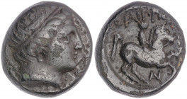 Imperio Macedonio. Filipo II (359-336 a.C.). AE 17. (S. 6698 var) (CNG. III, 882). 6,72 g. MBC.