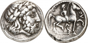 Imperio Macedonio. Casandro (317-297 a.C.). Anfípolis. Tetradracma. (S. 6684 var, de Filipo II) (CNG. III, 988). 13,84 g. MBC+.