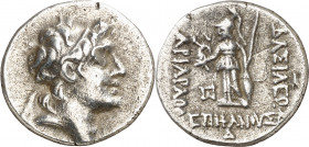 Reino de Capadocia. (127-126 a.C.). Ariarates VI, Epifanes Filopator (130-116 a.C.). Dracma. (S. 7289 var) (CNG. VII, 820 var). 3,96 g. MBC.