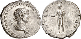 (116 d.C.). Trajano. Denario. (Spink 3149) (S. 276) (RIC. 347). 2,91 g. EBC/EBC-.