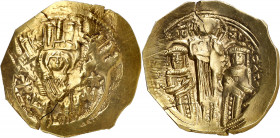 Andrónico II y Miguel IX (1295-1320). Constantinopla. Hyperpyron. (Ratto 2228 var) (S. 2396). Grieta. 3,45 g. MBC.