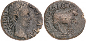Octavio Augusto. Celsa (Velilla de Ebro). As. (FAB. 809) (ACIP. 3164c). 10,56 g. BC+.