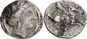 Emporiton (Sant Martí d'Empúries). Dracma. (FAB. 1101) (ACIP. 163). 4,14 g. BC/BC-.