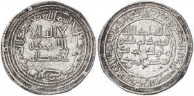 Califato Omeya de Damasco. AH 97. Soliman ben Abd al-Malek. Sabur. Dirhem. (S.Album 131) (Lavoix 384). Ex Áureo 19/12/2001, nº 3344. 2,82 g. EBC-.