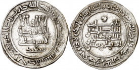 Califato. AH 328. Abderrahman III. Al Andalus. Dirhem. (V. 389) (Fro. 8). Bella. Rara. 2,94 g. EBC.