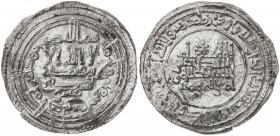 Califato. AH 332. Abderrahman III. Al Andalus. Dirhem. (V. 398) (Fro. 12). 3,13 g. MBC+.